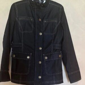 Boden Barn Black Cotton Waxed Jacket